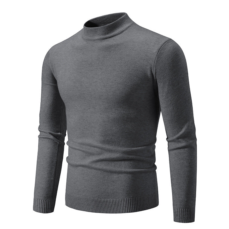 Herren Feinstrickpullover mit hohem Kragen und elastischen Bündchen Krohn-e