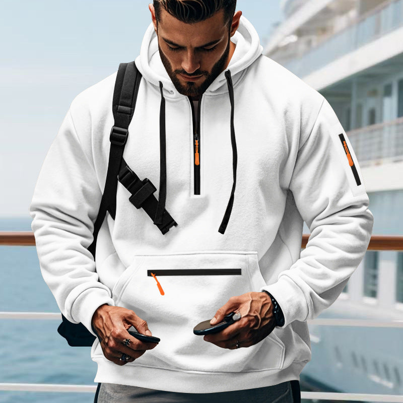 Herren sportlicher Hoodie mit praktischen Reißverschlusstaschen Krohn-e