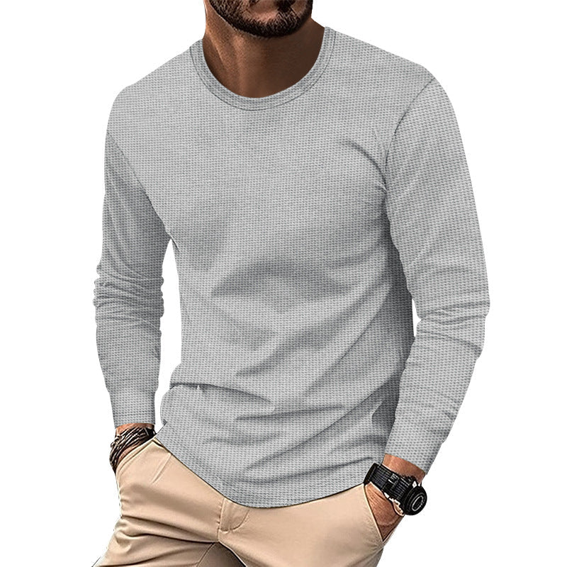 Herren modisches Langarmshirt mit strukturierter Oberfläche Krohn-e
