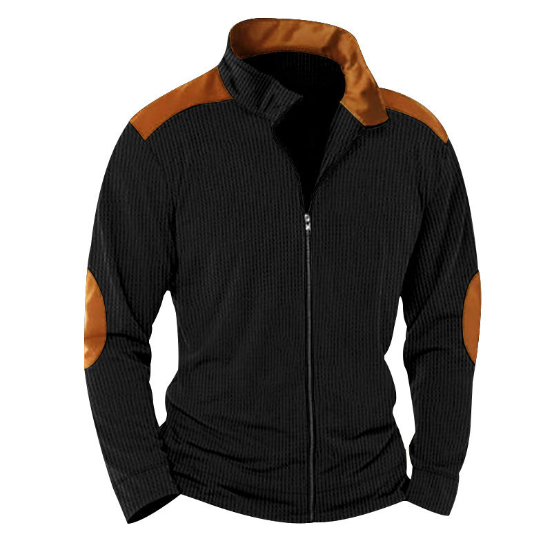 Herren Steppjacke mit hohem Kragen applikationen Krohn-e