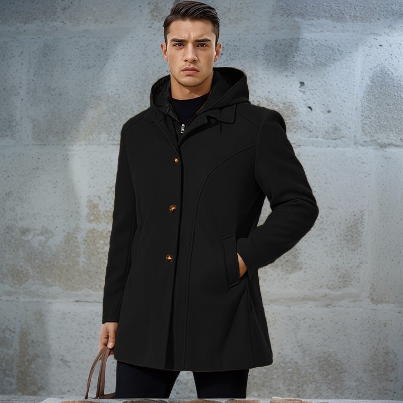 Herren Übergangsjacke mit Kapuze und modernen Detailing Krohn-e