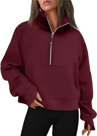 Damen Sportlicher Pullover mit hohem Kragen und Reißverschluss Krohn-e