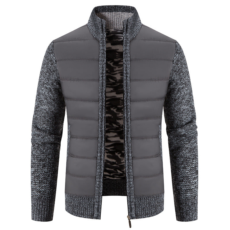 Herren gesteppte Jacke mit modischem Strickarm Krohn-e