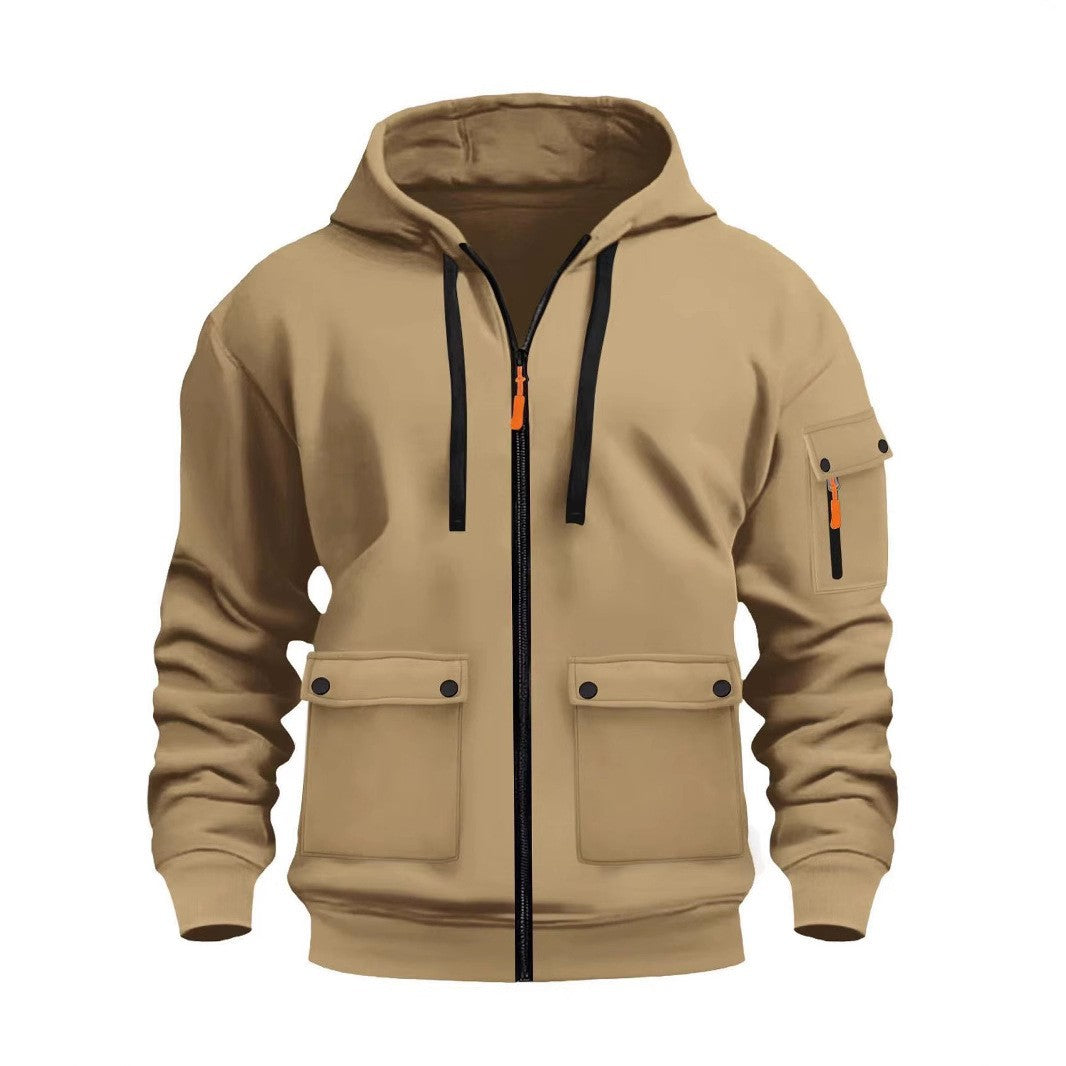 Herren funktionale Kapuzenjacke mit mehreren Taschen Krohn-e