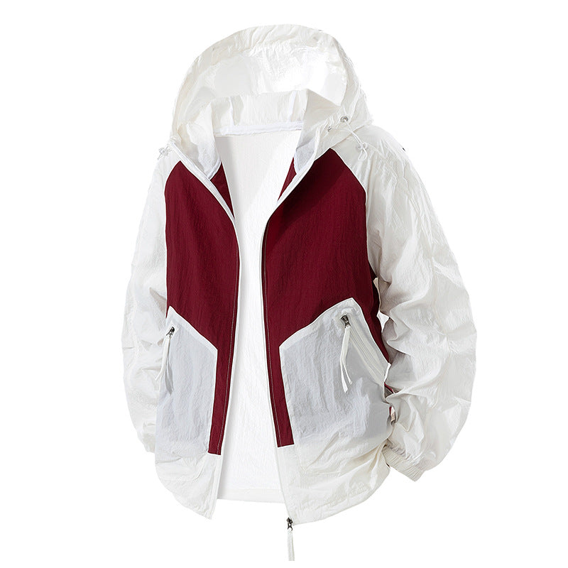Damen leichte Windbreaker-Jacke mit verstellbarem Kapuzenkragen und atmungsaktiven Eigenschaften Krohn-e