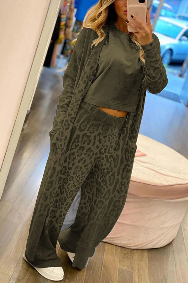 Krohn-e | Langarm Strickjacke und Hosen Satz