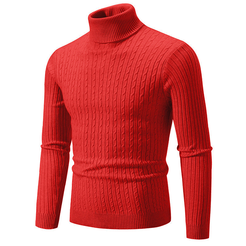 Herren stilvoller Rollkragenpullover aus feinem Strick Krohn-e