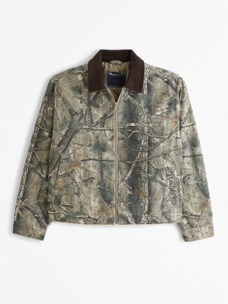 Herren Freizeitjacke im modernen Camouflage-Design mit hochschließendem Kragen Krohn-e