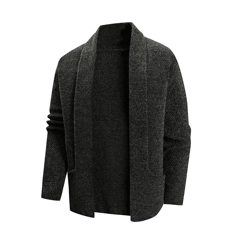 Damen Elegante Strickjacke mit schickem Revers und Taschen Krohn-e