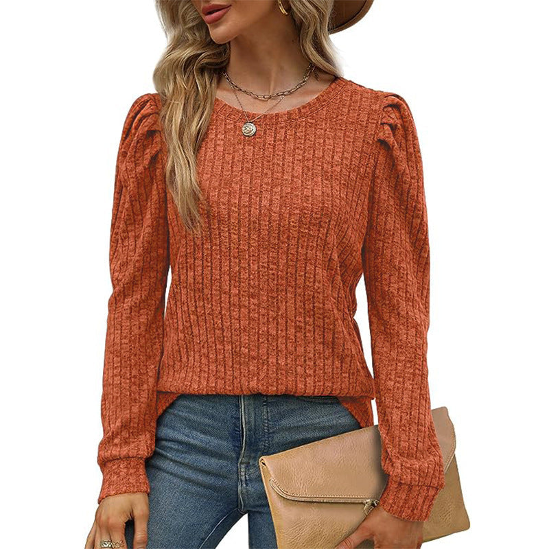 Damen stilvolles Pullover mit gerafften Ärmeln Krohn-e