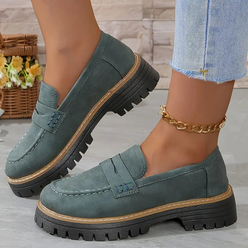Heidi Mode | Britischen Stil Frauen Schuhe dicke Ferse dicke Sohle