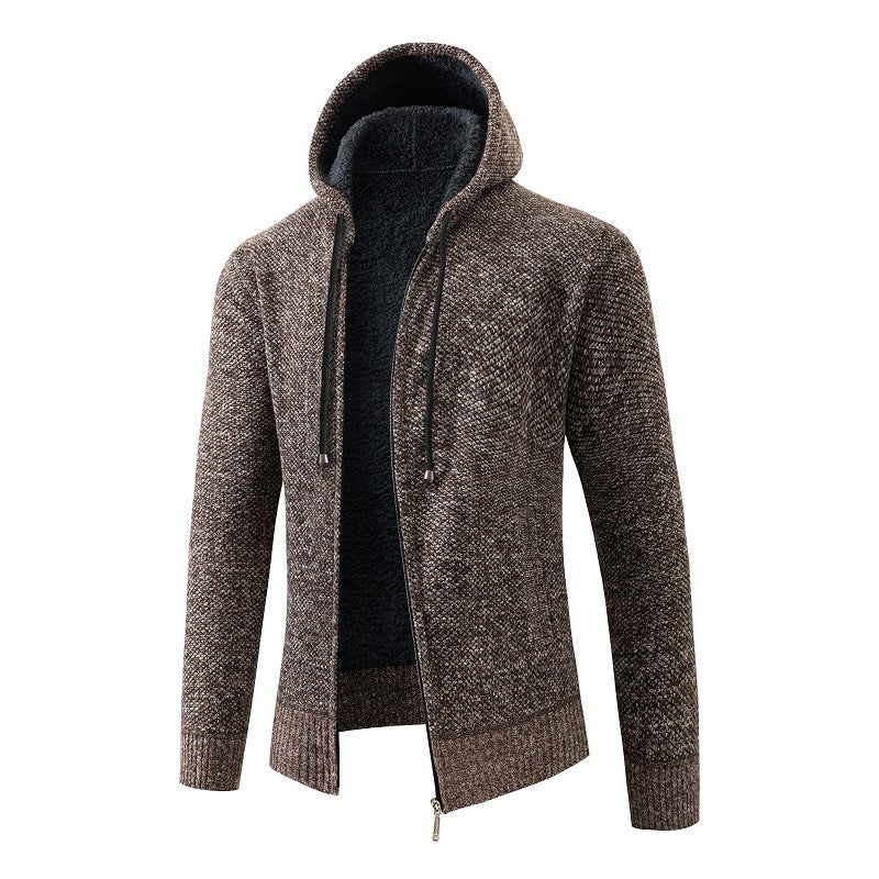 Herren bequeme Strickjacke mit Kapuze Krohn-e