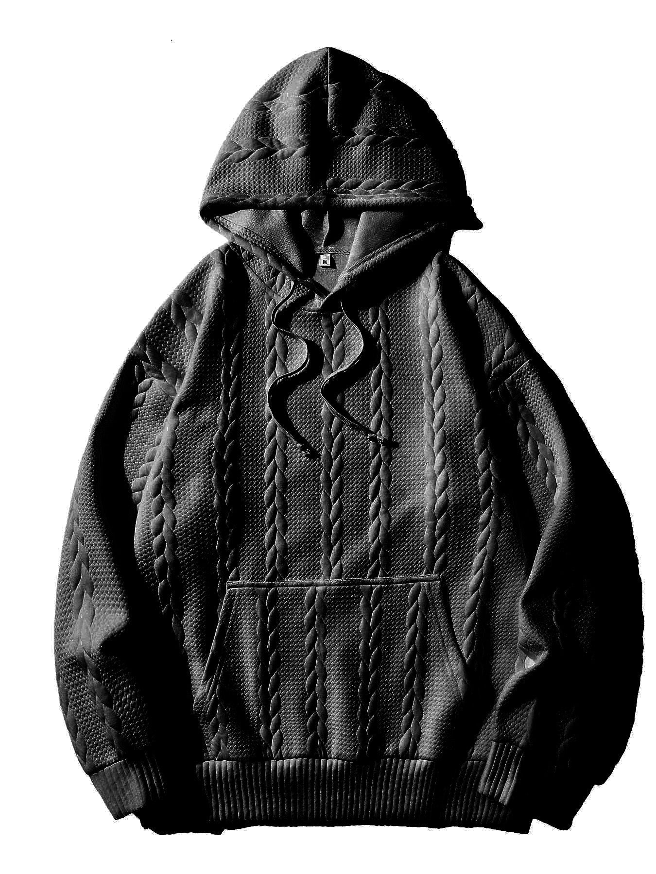 Herren Kapuzenpullover mit strukturiertem Muster Krohn-e