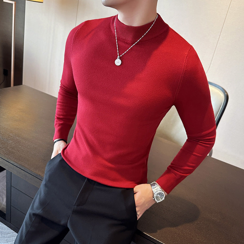 Herren modischer Pullover mit hohem Kragen und eleganter Passform Krohn-e