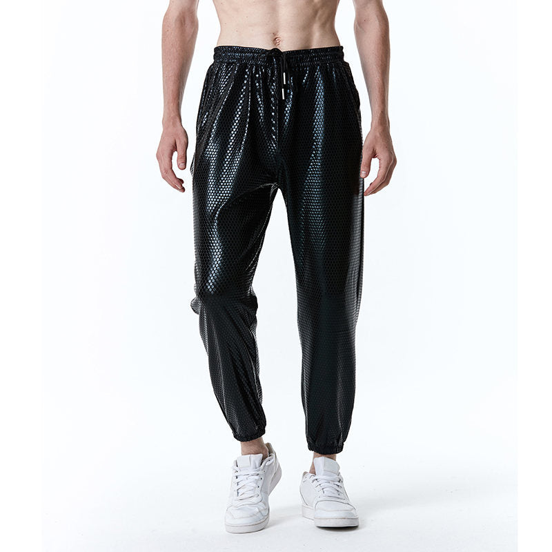 Herren futuristische Mesh-Hose im angesagten Metallic-Look Krohn-e