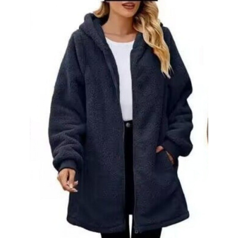 Damen Kuschelige Fleecejacke mit Kapuze Krohn-e