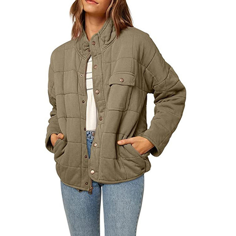 Damen Steppjacke mit dekorativem Knopf Krohn-e