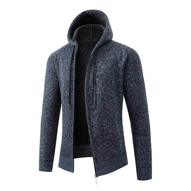 Herren gefütterte Strickjacke mit Kapuze Krohn-e