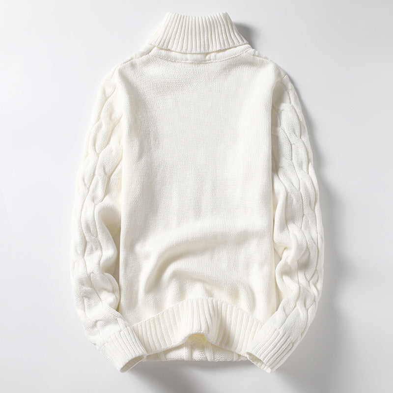 Herren Strickpullover mit Rollkragen und Zopfmuster Krohn-e