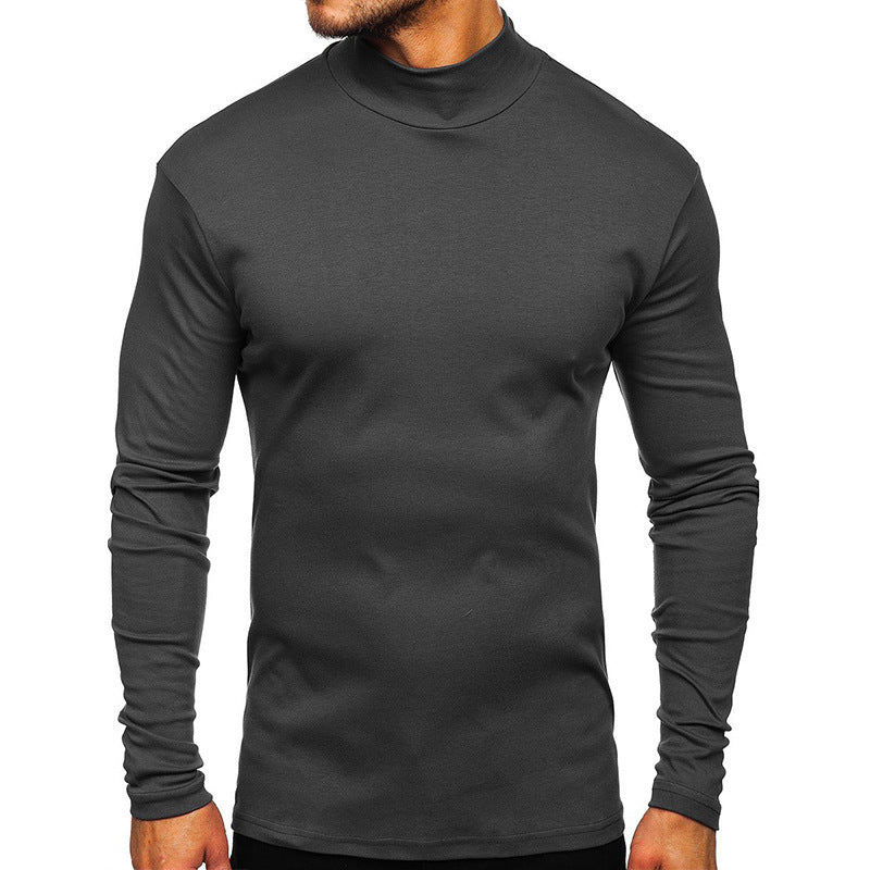 Herren Langarmshirt mit Stehkragen aus hochwertigem Material Krohn-e