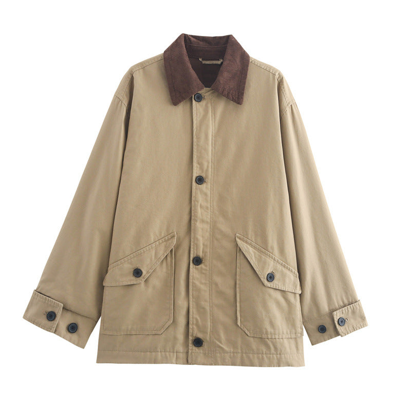 Damen Oversized Utility-Jacke mit weitem Schnitt und praktischen Taschen Krohn-e