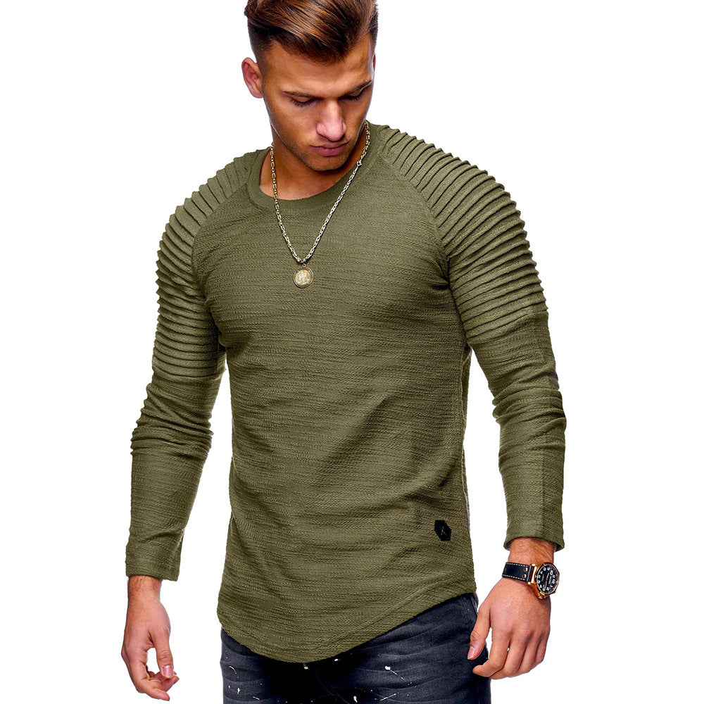 Herren Langarmshirt mit strukturierter Oberfläche und Raglanärmeln Krohn-e