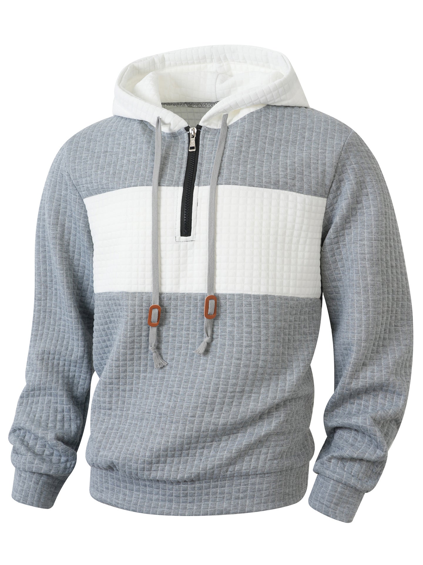 Herren Hoodie mit 1/4-Reißverschluss und strukturiertem Design Krohn-e