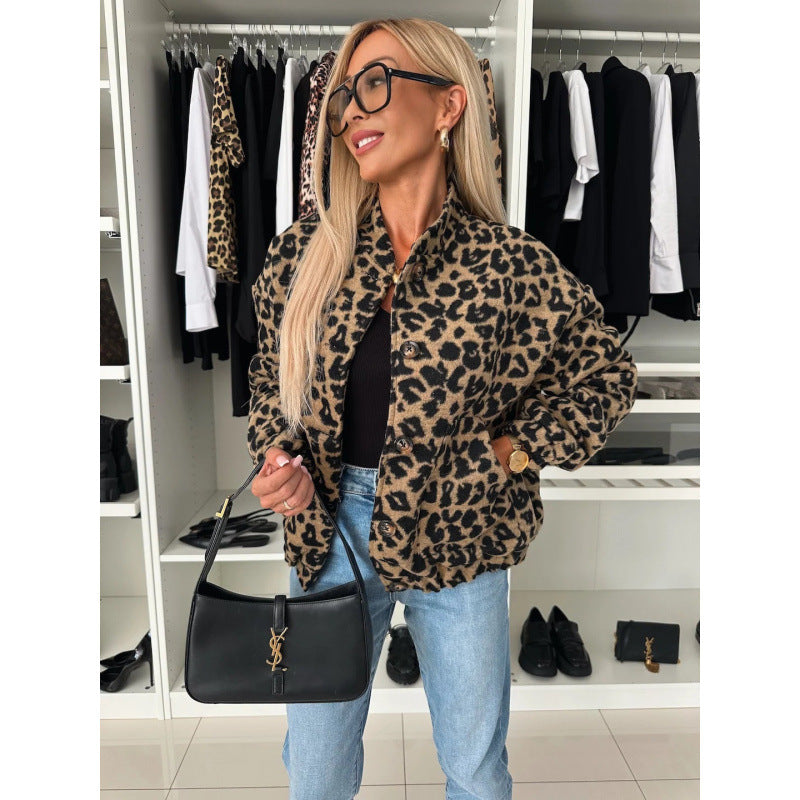 Damen Trendige Leo-Fleecejacke mit lässigem Schnitt Krohn-e