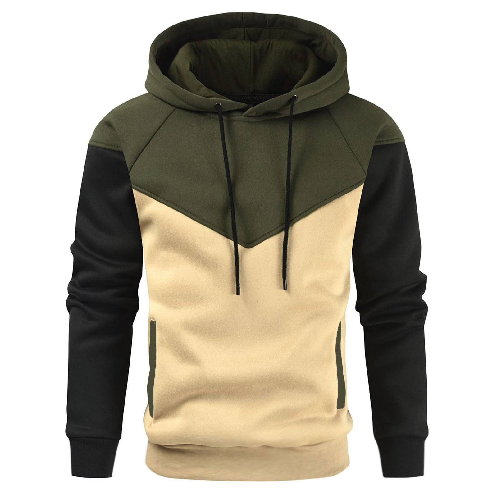 Herren modischer Hoodie mit innovativem Patchwork-Design Krohn-e