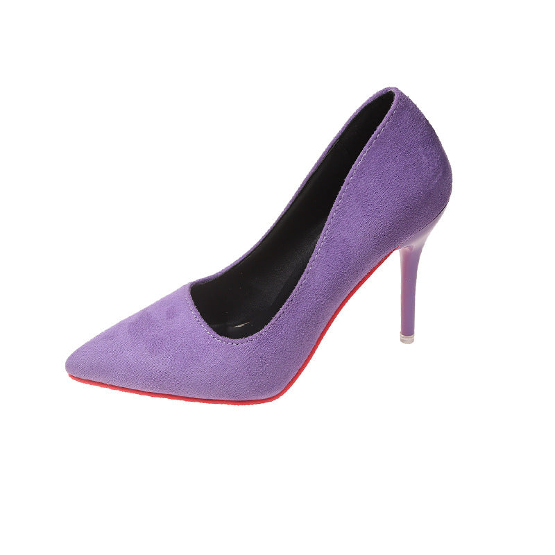 Damen Elegante spitze Pumps mit transparentem Absatz und weichem Obermaterial Krohn-e