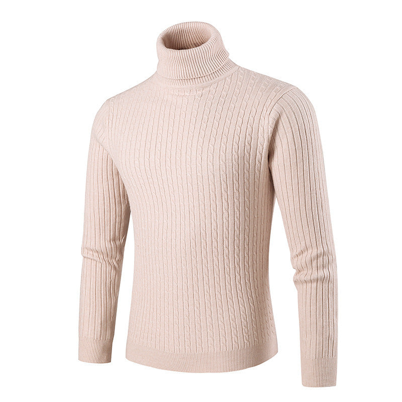 Herren modischer Rollkragenpullover aus strukturiertem Strick Krohn-e