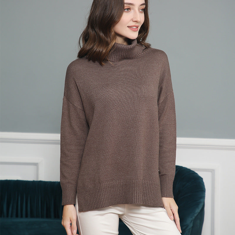 Damen legerer Rollkragenpullover mit praktischem Schnitt Krohn-e