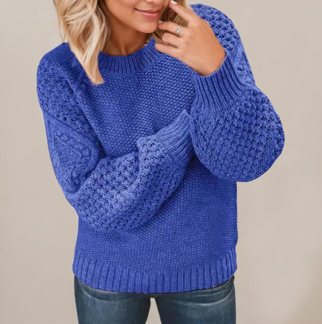Damen Kuscheliger Strickpullover mit strukturiertem Ärmeldesign Krohn-e