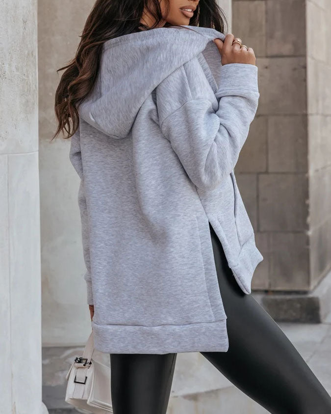 Krohn-e | Lockeres Kurzes Kapuzensweatshirt