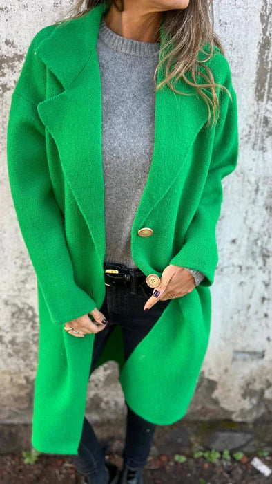 Damen Oversized Wollmantel mit eleganten Details Krohn-e