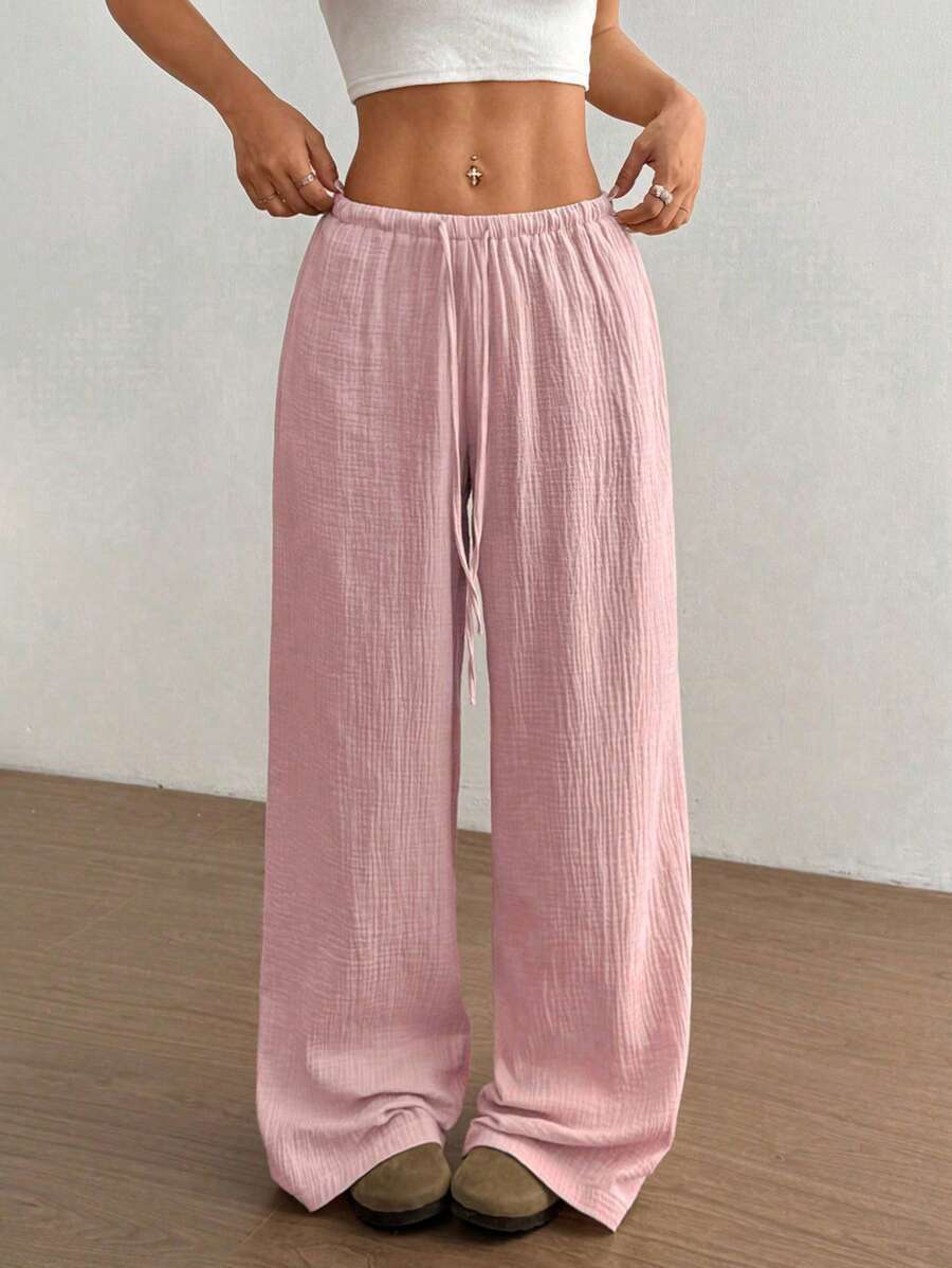 Damen Weite Sommerhose mit elastischem Bund und lockerem Schnitt Krohn-e