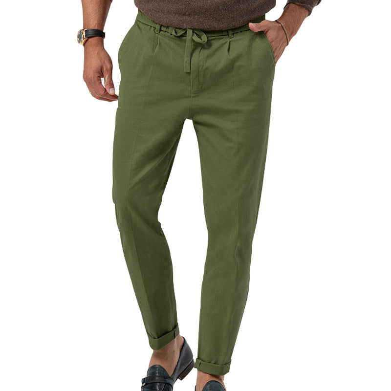 Herren Elegante Leinenhose mit elastischem Bund und praktischen Taschen Krohn-e