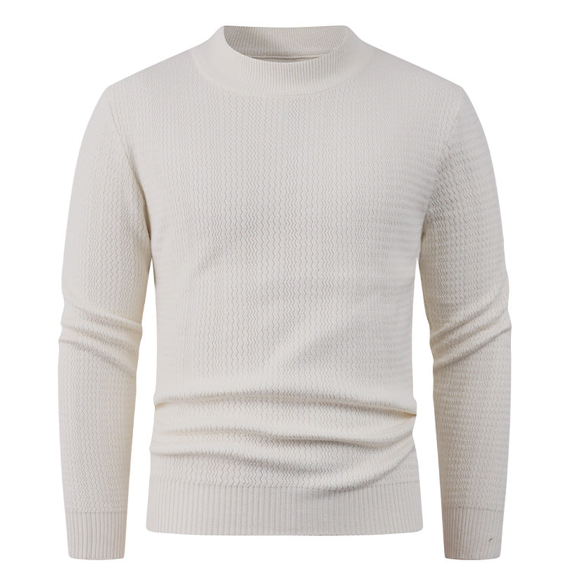 Herren Strukturpullover mit hochgeschlossenem Kragen und modischem Design Krohn-e