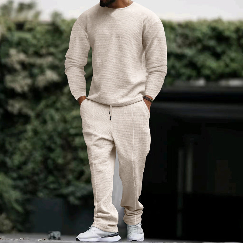 Herren lässiges Sweatshirt und Jogginghose Set mit strukturiertem Stoff Krohn-e