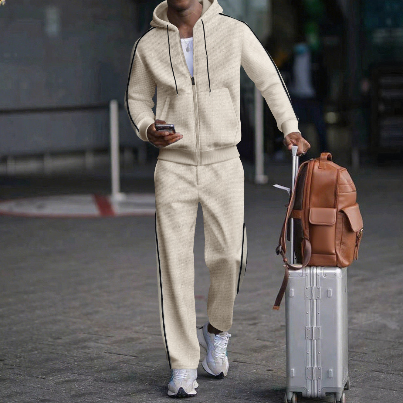 Herren Sportlicher Zweiteiliger Jogginganzug mit modernem Schnitt und praktischen Taschen Krohn-e
