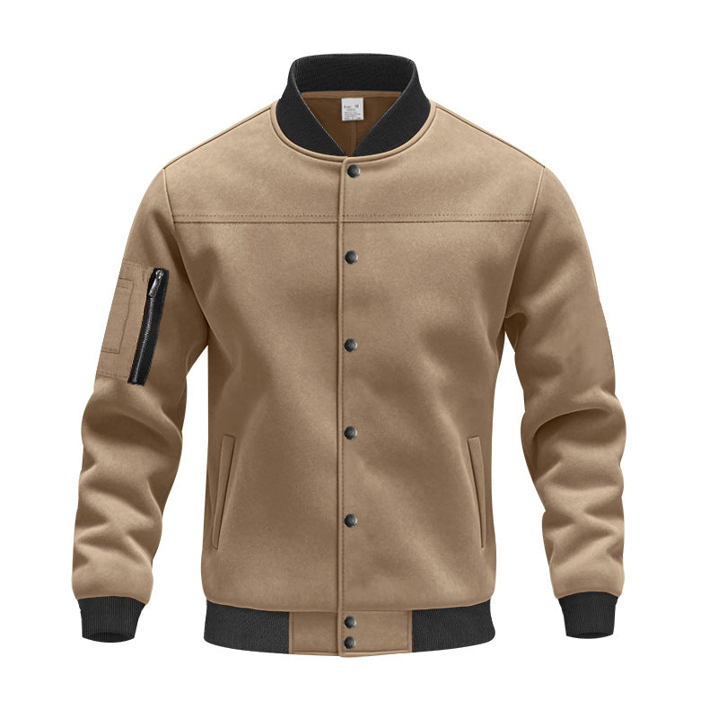 Herren modische Collegejacke mit praktischen Reißverschlusstaschen und elastischen Bündchen Krohn-e