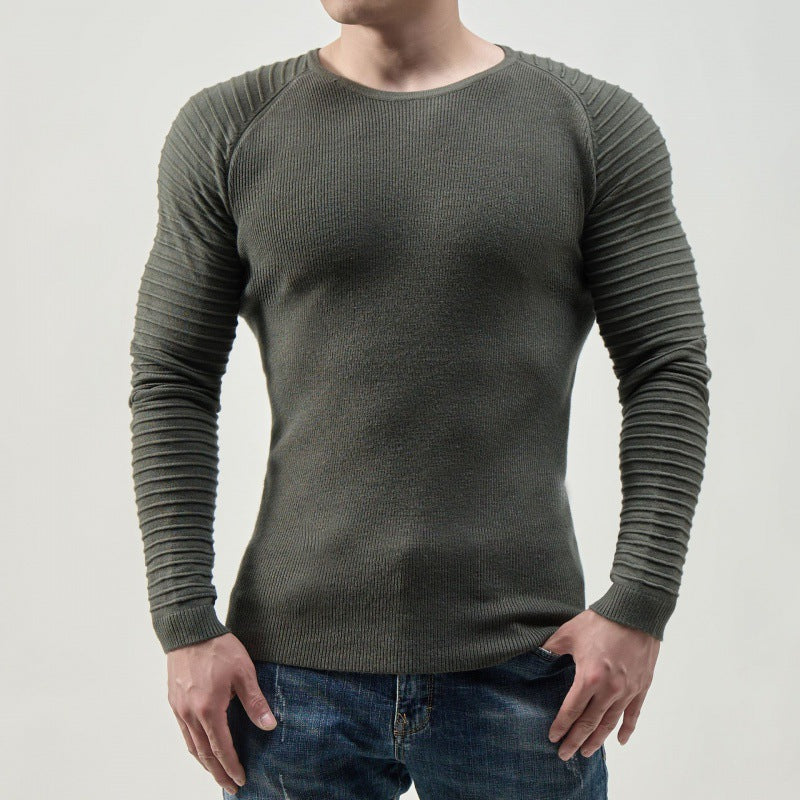 Herren Langärmliges T-Shirt mit modernen Rippstrukturen und körperbetonter Passform Krohn-e