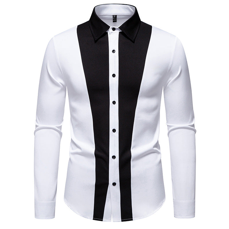 Herren Elegantes Hemd mit farbigen Kontrasteinsätzen Krohn-e