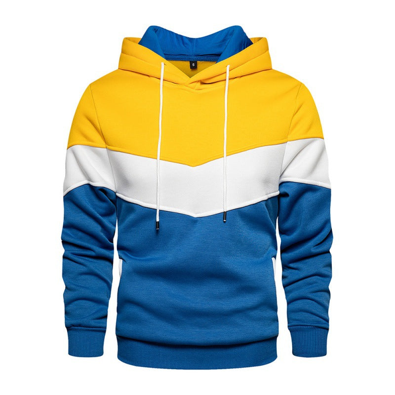 Herren Kapuzenpullover mit kontrastierenden Farbblöcken und weichem Innenfutter Krohn-e