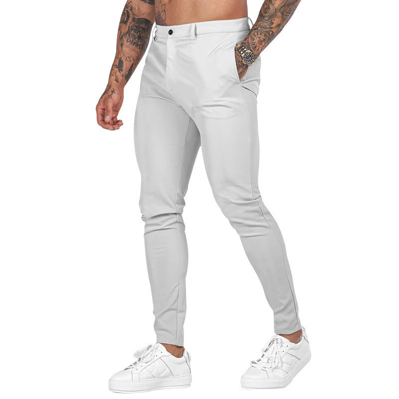 Herren elegante Slim-Fit Chinohose mit elastischem Bund und praktischen Taschen Krohn-e