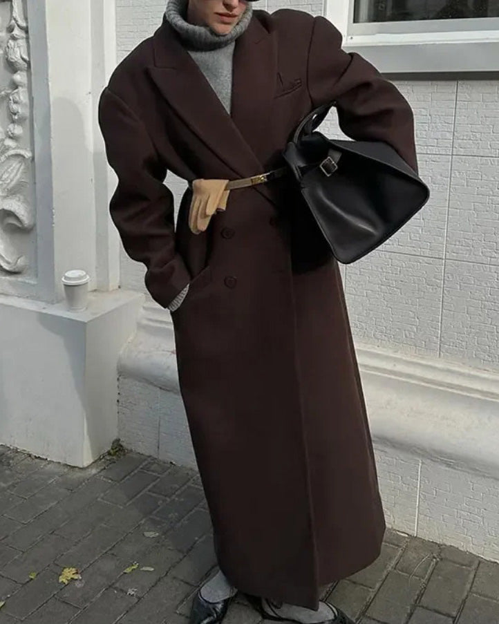 Krohn-e | Park Avenue Doppelreihiger Langer Trenchcoat