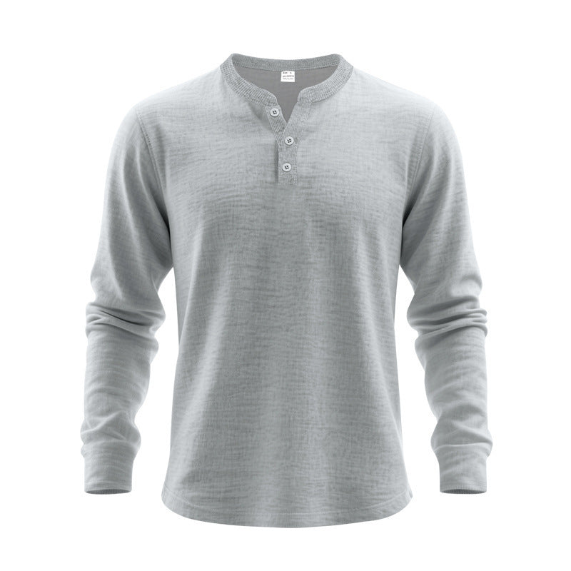 Herren Langarmshirt mit Knopfleiste Krohn-e