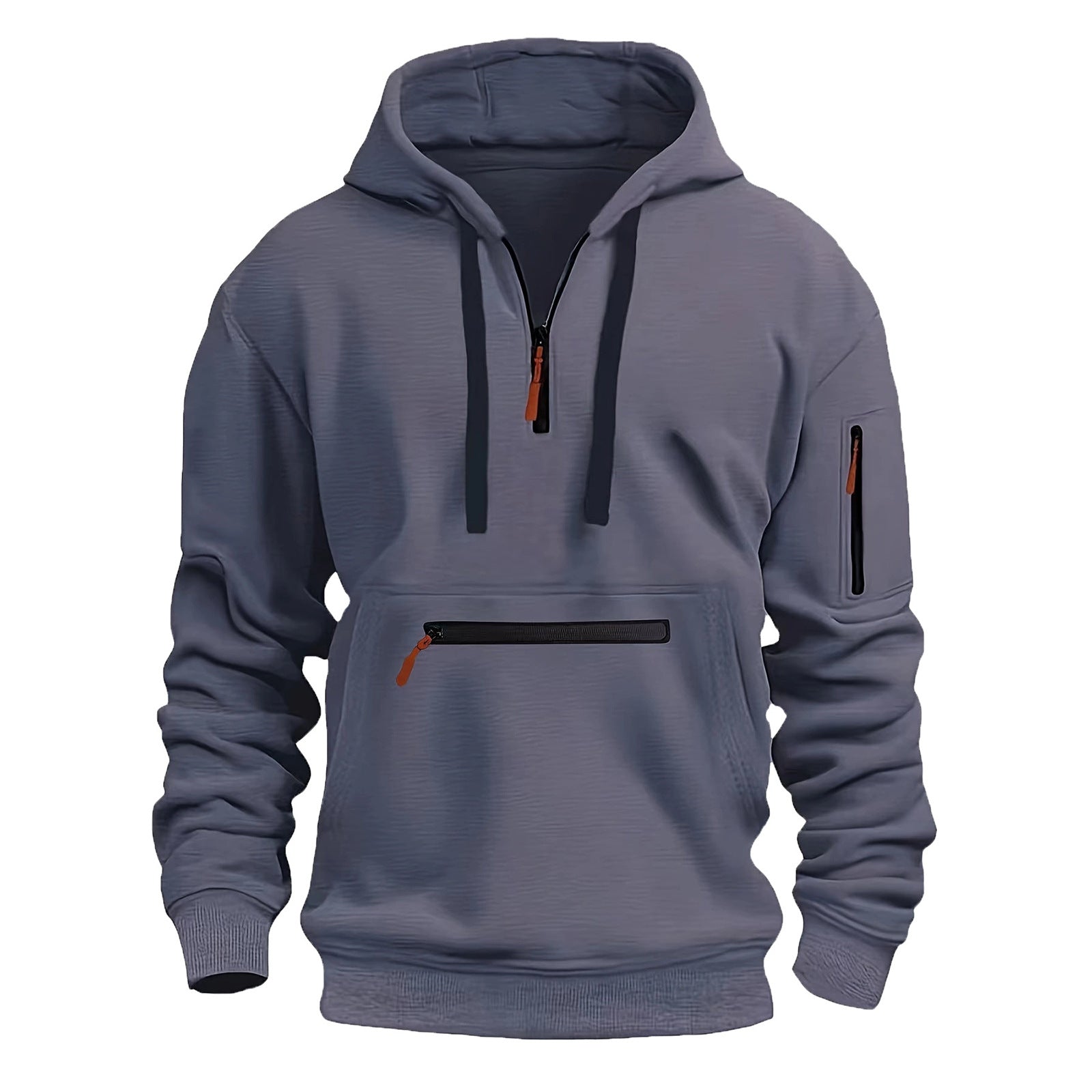 Herren praktischer Zip-Hoodie mit reflektierenden Details und verschiedenen Taschen Krohn-e