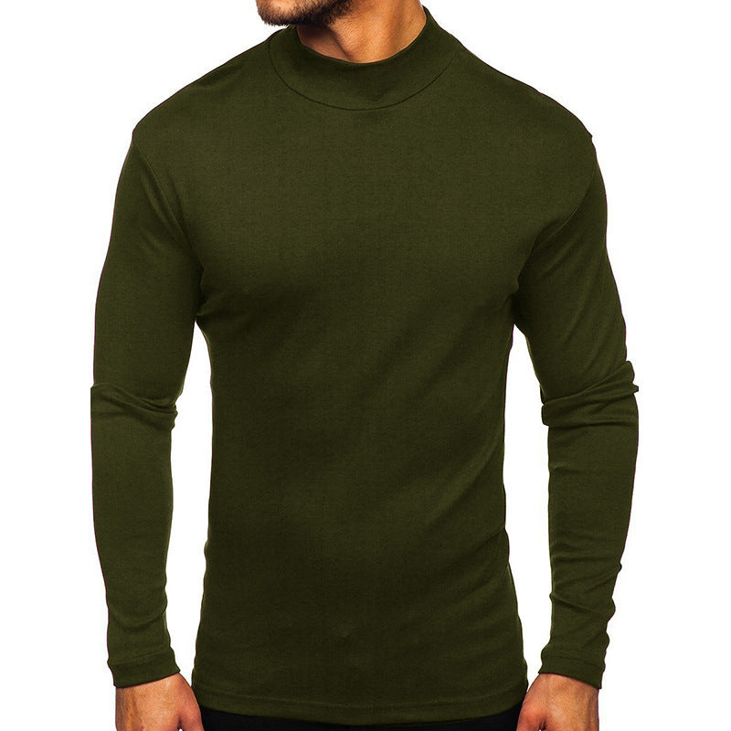Herren Langarmshirt mit Stehkragen aus hochwertigem Material Krohn-e