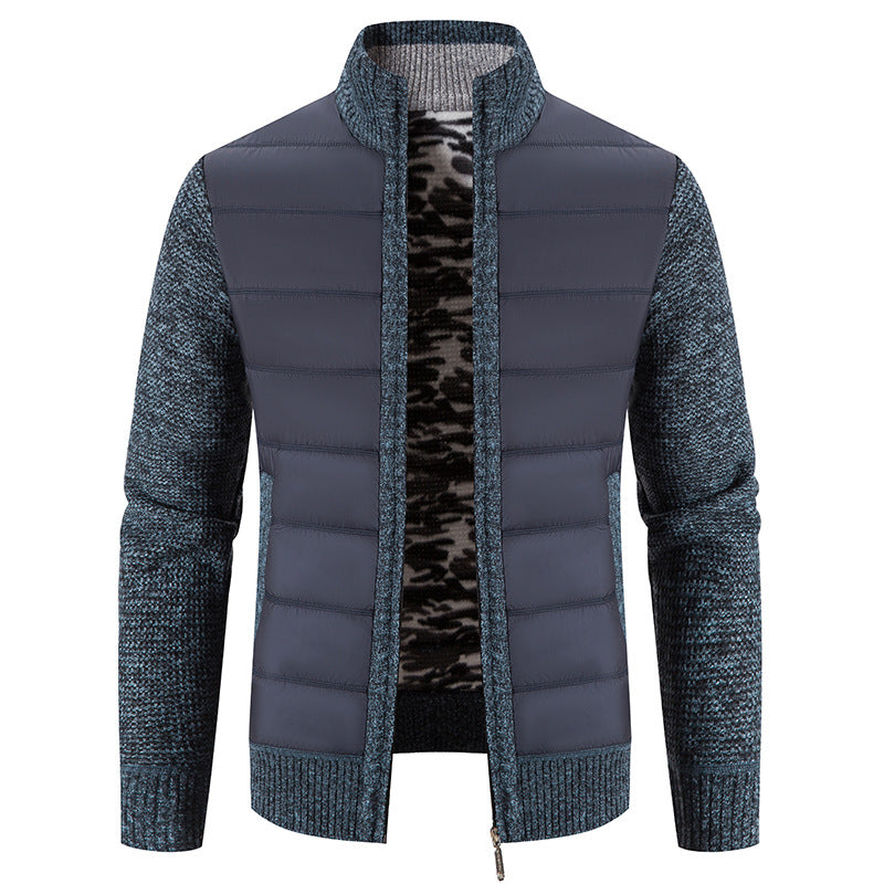 Herren gesteppte Jacke mit modischem Strickarm Krohn-e